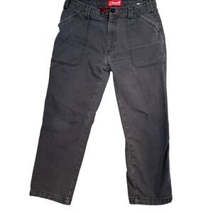 Coleman Mens Fleece Lined Utility Carpenter Pants Gray Plaid 32/30 SACF2P5383